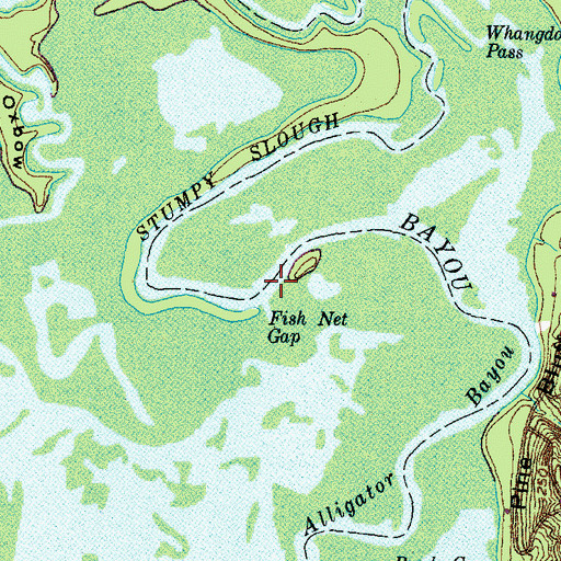 Topographic Map of Fish Net Gap, TX