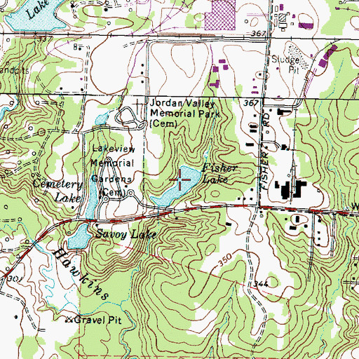 Topographic Map of Fisher Lake, TX