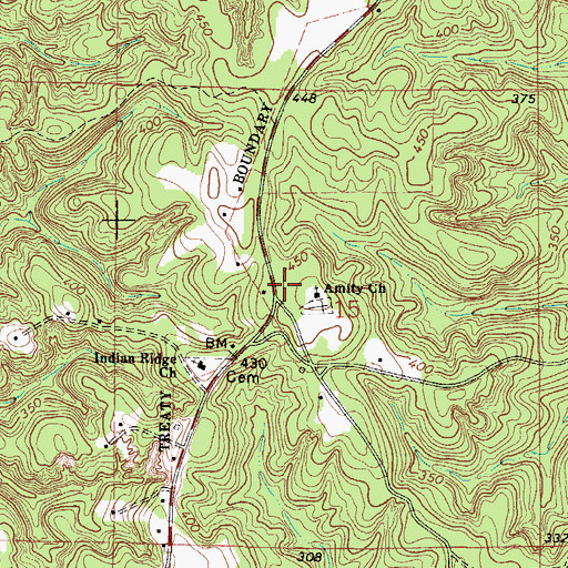 Topographic Map of Bethel Church (historical), AL