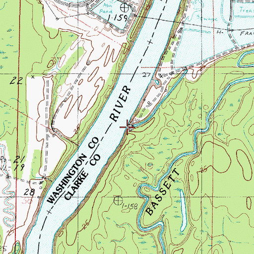 Topographic Map of Blackwells Bar, AL