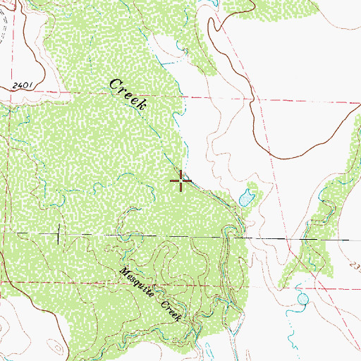 Topographic Map of Fivemile Creek, TX