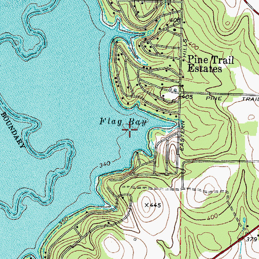Topographic Map of Flag Bay, TX