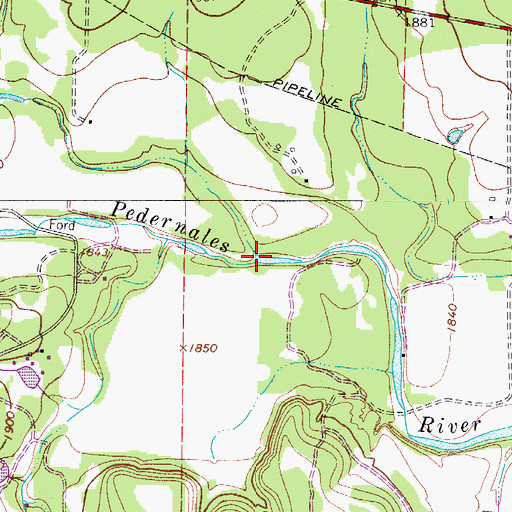 Topographic Map of Flag Creek, TX