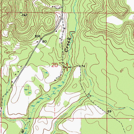 Topographic Map of Campbells Mills (historical), AL