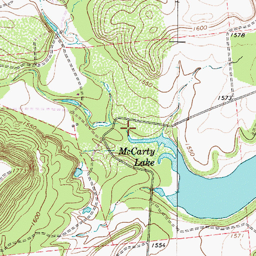 Topographic Map of Flat Rock Creek, TX