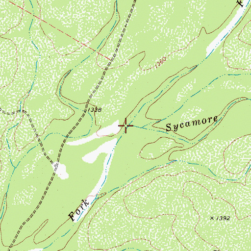 Topographic Map of Flat Rock Creek, TX