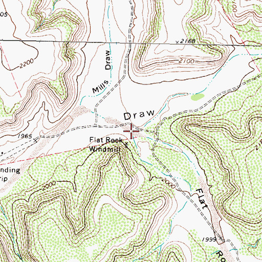 Topographic Map of Flat Rock Draw, TX