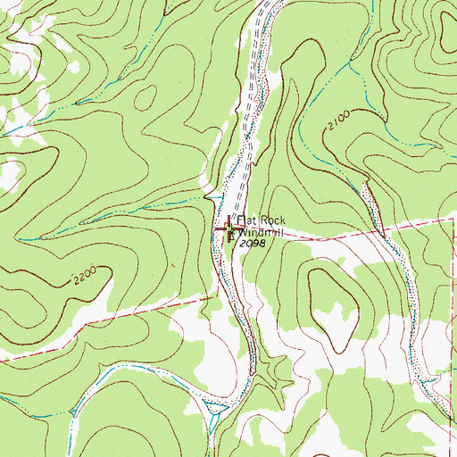 Topographic Map of Flat Rock Windmill, TX