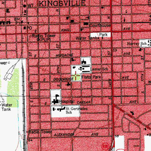 Topographic Map of Flato Park, TX