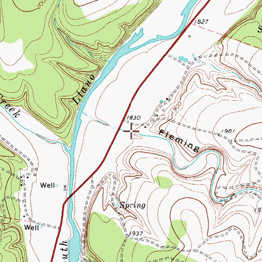 Topographic Map of Fleming Draw, TX