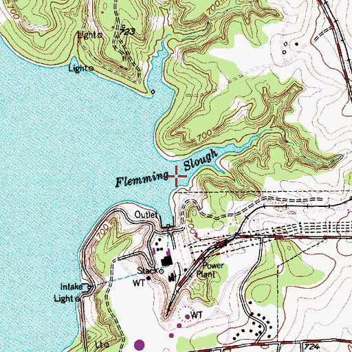 Topographic Map of Flemming Slough, TX