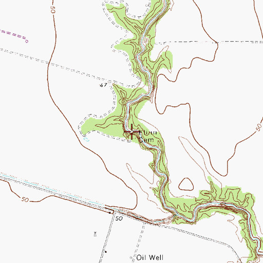 Topographic Map of Flinn Cemetery, TX