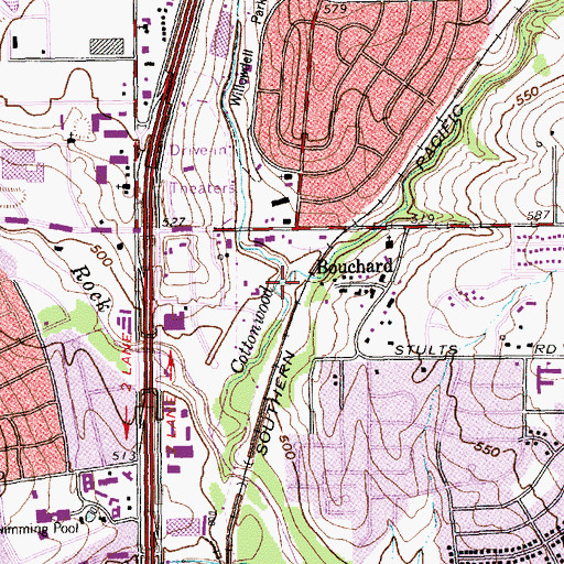 Topographic Map of Floyd Branch, TX
