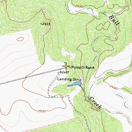 Topographic Map of Flying D Ranch, TX