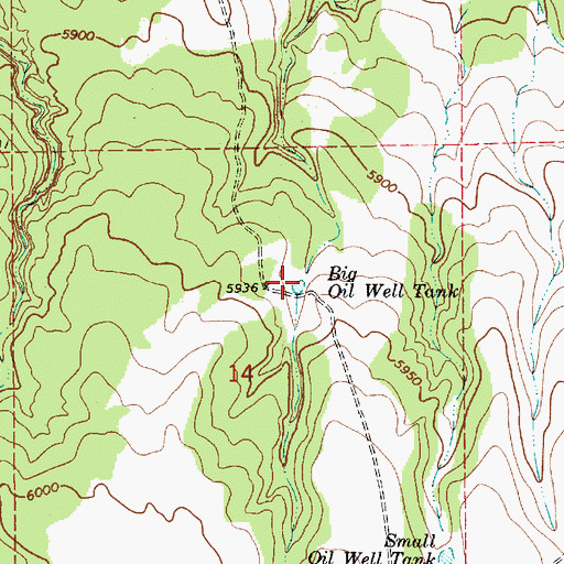 Topographic Map of Big Oil Well Tank, AZ