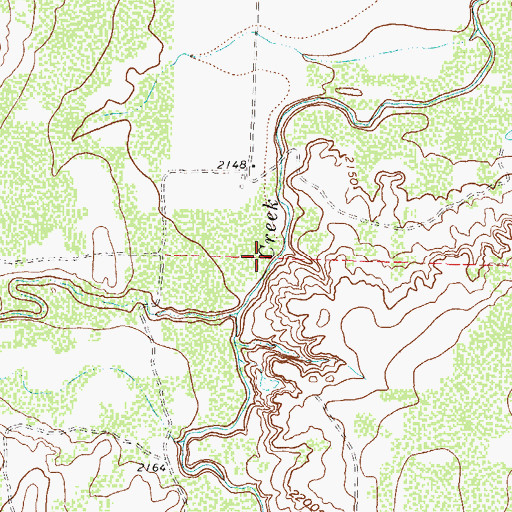 Topographic Map of Forest Creek, TX