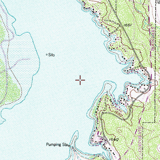 Topographic Map of Lake Fort Phantom Hill, TX