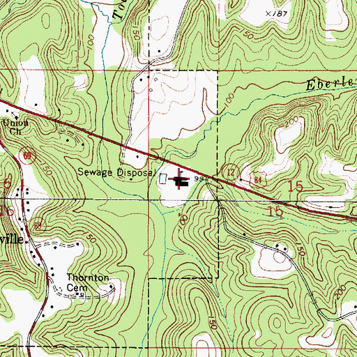 Topographic Map of Coffeeville Elementary School, AL