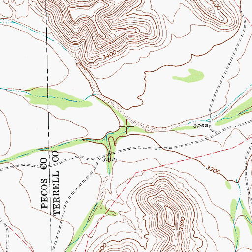 Topographic Map of Fortyone Draw, TX