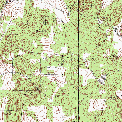 Topographic Map of Foster Cemetery, TX