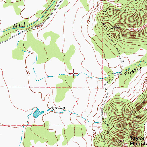 Topographic Map of Foster Hollow, TX