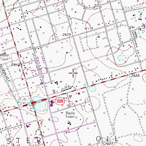 Topographic Map of Foster Oil Field, TX