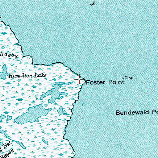 Topographic Map of Foster Point, TX