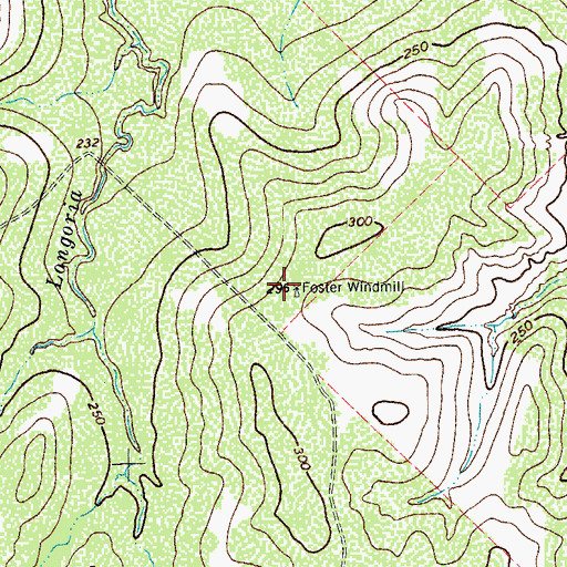 Topographic Map of Foster Windmill, TX