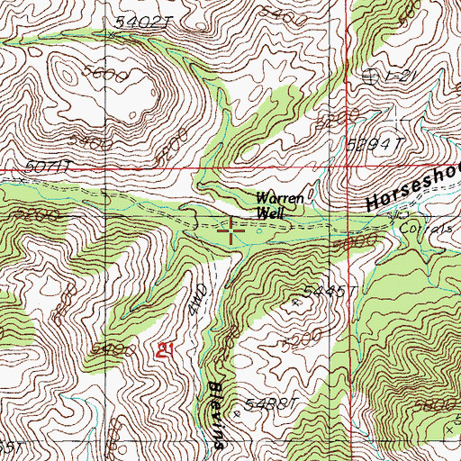 Topographic Map of Warren Well, AZ