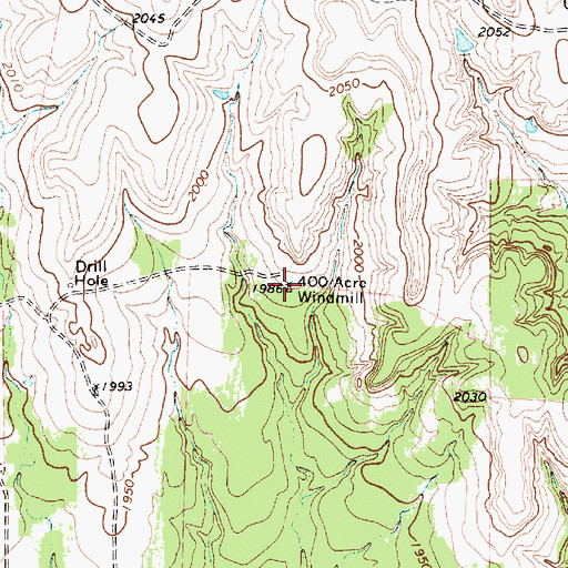 Topographic Map of Four-Hundred Acre Windmill, TX