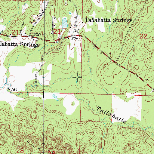 Topographic Map of Dick Mill Creek, AL