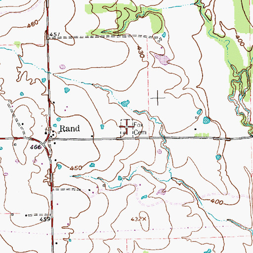 Topographic Map of Fox Cemetery, TX