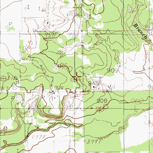 Topographic Map of Fox Mountain Cemetery, TX
