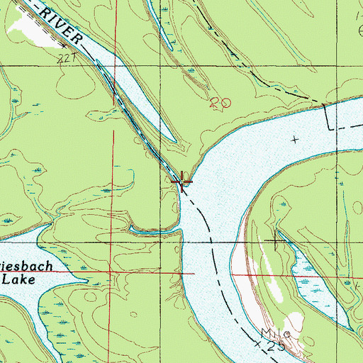 Topographic Map of Dixie Cut-Off, AL