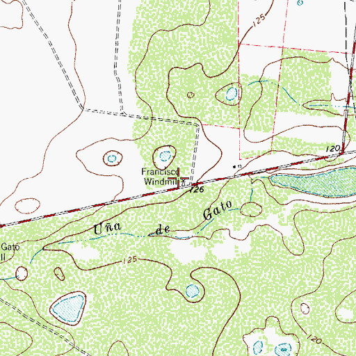 Topographic Map of Franciso Windmill, TX