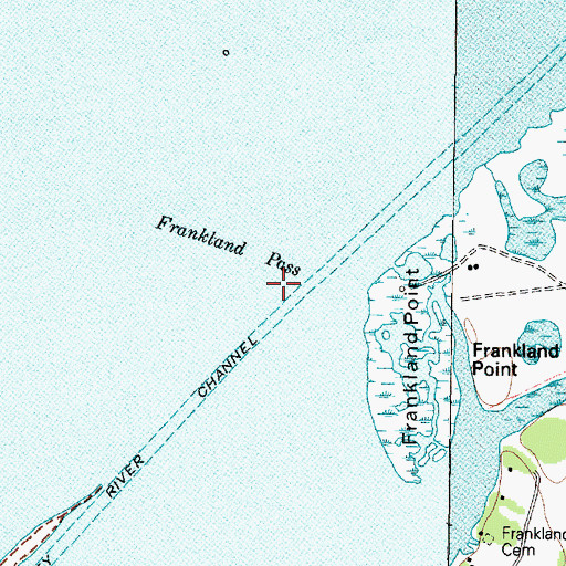 Topographic Map of Frankland Pass, TX