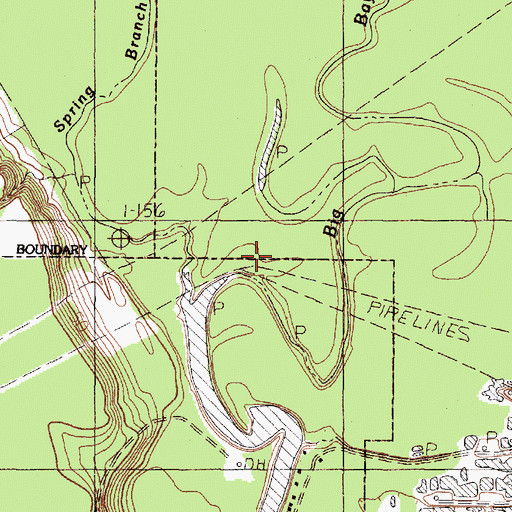 Topographic Map of French Bayou, TX