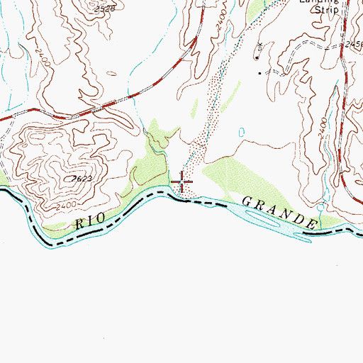 Topographic Map of Fresno Canyon, TX
