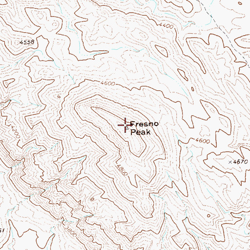 Topographic Map of Fresno Peak, TX