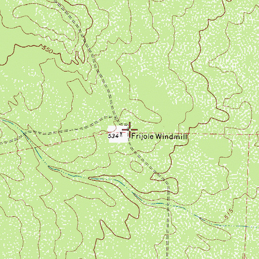 Topographic Map of Frijole Windmill, TX