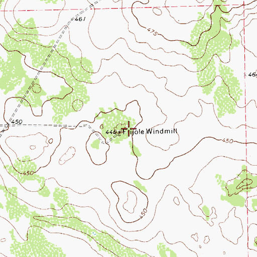 Topographic Map of Frijole Windmill, TX
