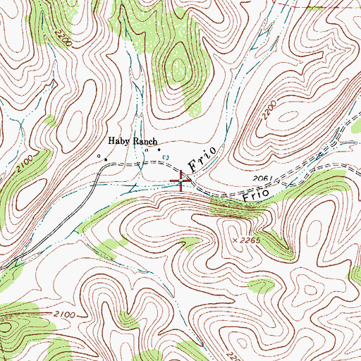 Topographic Map of Frio Draw, TX