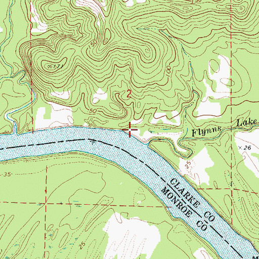 Topographic Map of Frenchs Landing (historical), AL