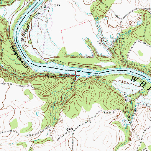 Topographic Map of Frog Hollow, TX