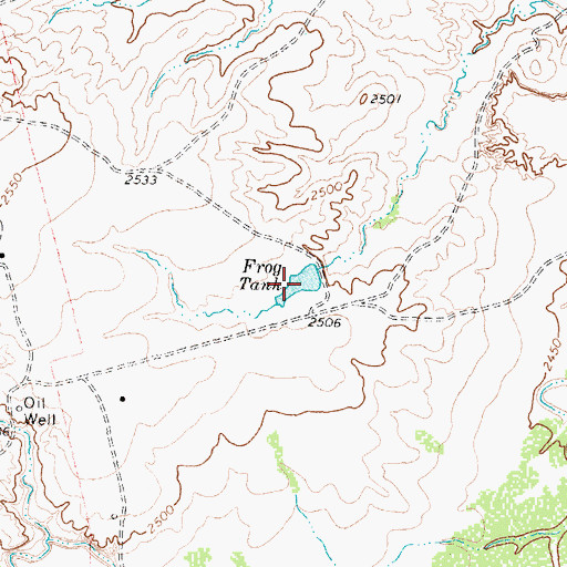 Topographic Map of Frog Tank, TX