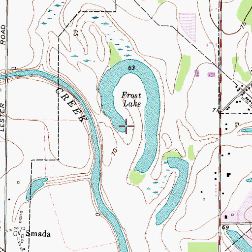 Topographic Map of Frost Lake, TX