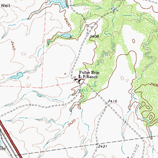 Topographic Map of Fuller Brothers L P Ranch, TX