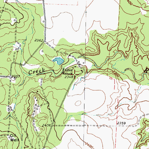 Topographic Map of Fuller Ranch, TX