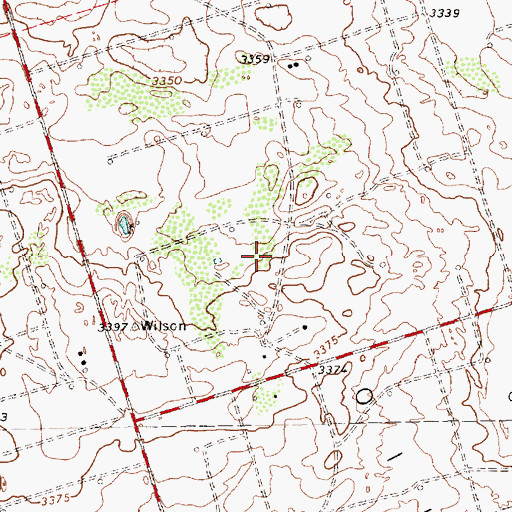Topographic Map of Fullerton Oil Field, TX