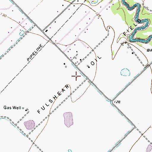 Topographic Map of Fulshear Oil Field, TX